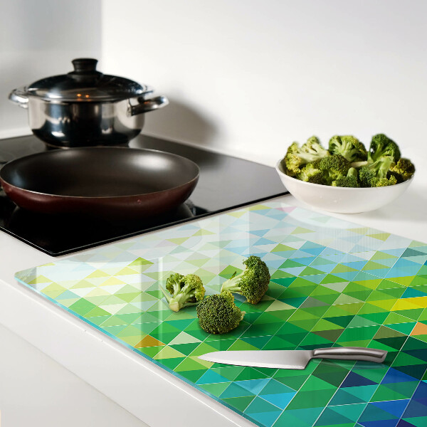 Schneidebrett Die Geometrie farbiger Dreiecke