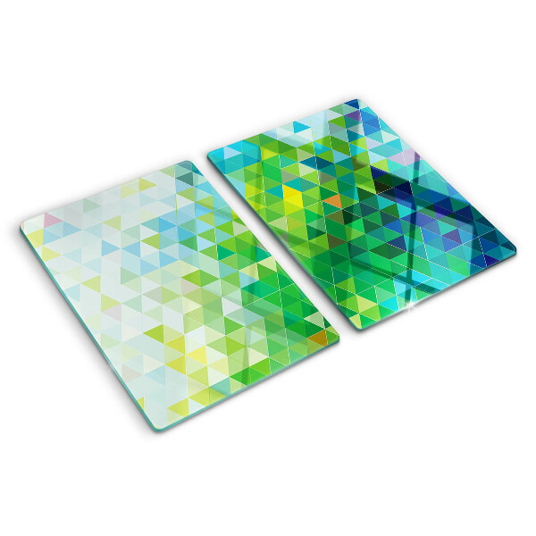 Schneidebrett Die Geometrie farbiger Dreiecke