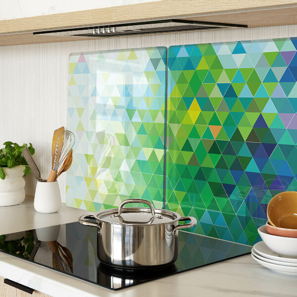 Schneidebrett Die Geometrie farbiger Dreiecke