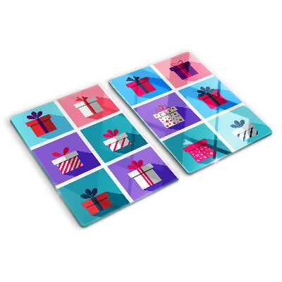 Schneidebrett glas Geschenkmotive in verschiedenen Farben