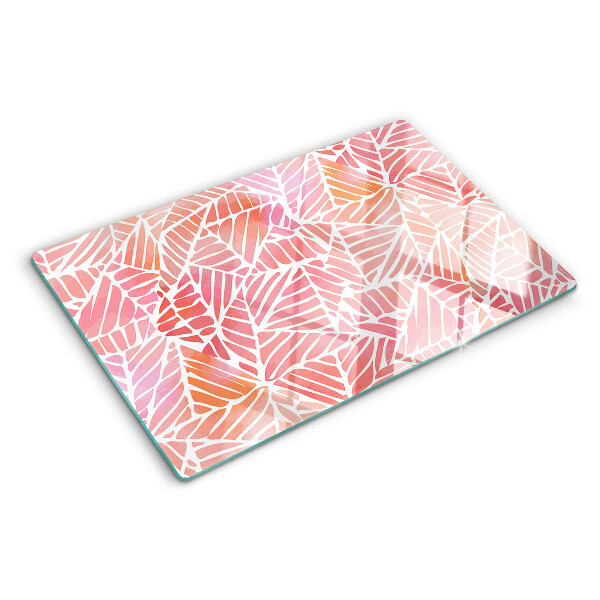 Glas schneidebrett Blätter in Pastelltönen