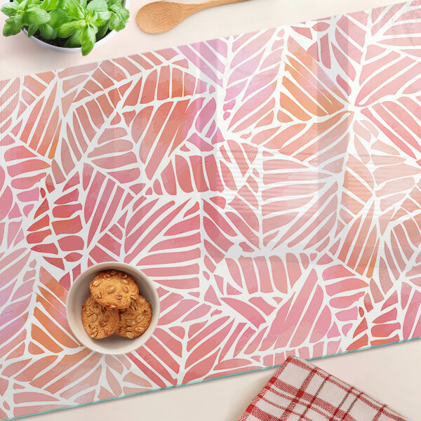 Glas schneidebrett Blätter in Pastelltönen