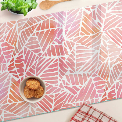 Glas schneidebrett Blätter in Pastelltönen