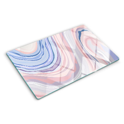 Schneidebrett mit marmoriertem Muster in Pastellfarben