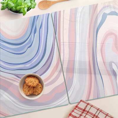 Schneidebrett Marmoriertes Muster in Pastellfarben