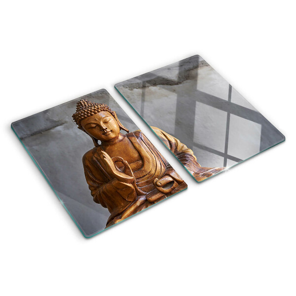 Schneidebrett glas Buddha in Meditation