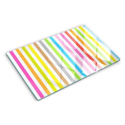 Schneidebrett Regenbogenfarbene Streifen