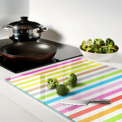 Schneidebrett Regenbogenfarbene Streifen