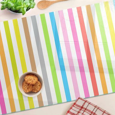 Schneidebrett Regenbogenfarbene Streifen