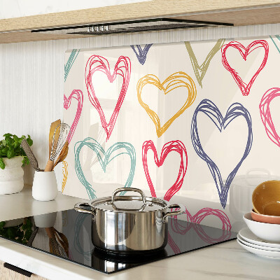 Schneidebrett glas Herz in verschiedenen Farben