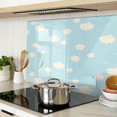 Schneidebrett glas Wolken am Himmel