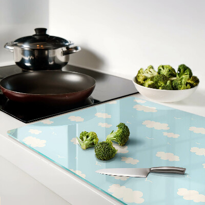 Schneidebrett glas Wolken am Himmel