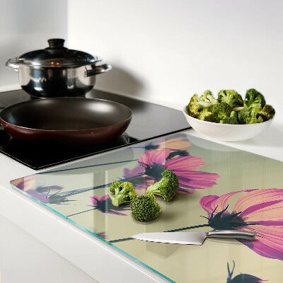 Glas schneidebrett Blumen in Pastelltönen