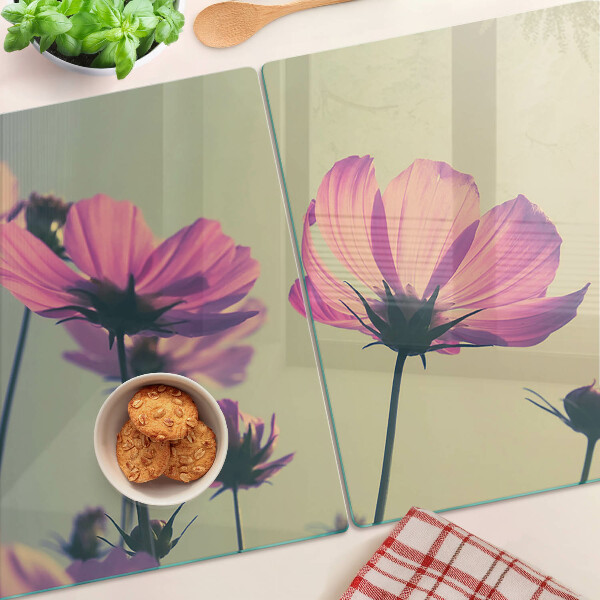 Glas schneidebrett Blumen in Pastelltönen