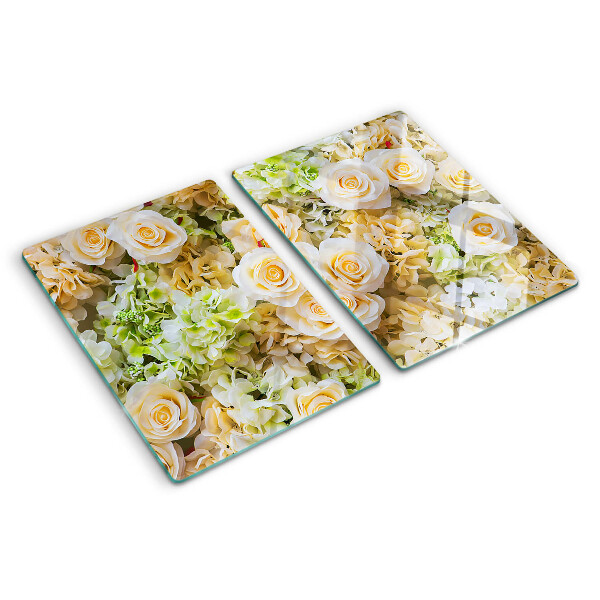 Schneidebrett Blumen in Pastelltönen