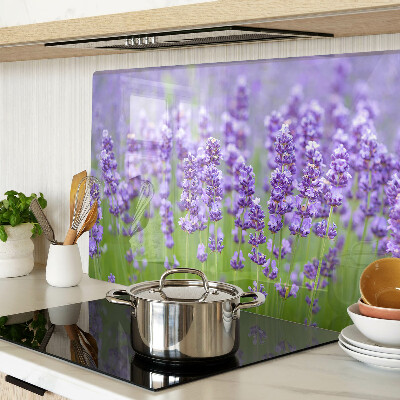 Schneidebrett mit Motiv eines Lavendelfeldes