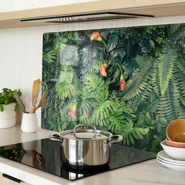 Schneidebrett mit tropischem Dschungel- und Blumenmotiv