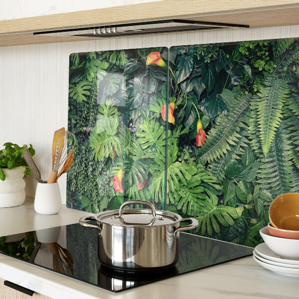 Schneidebrett Tropischer Dschungel mit Blumen