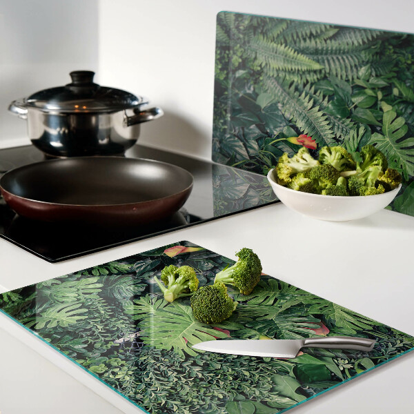 Schneidebrett Tropischer Dschungel mit Blumen