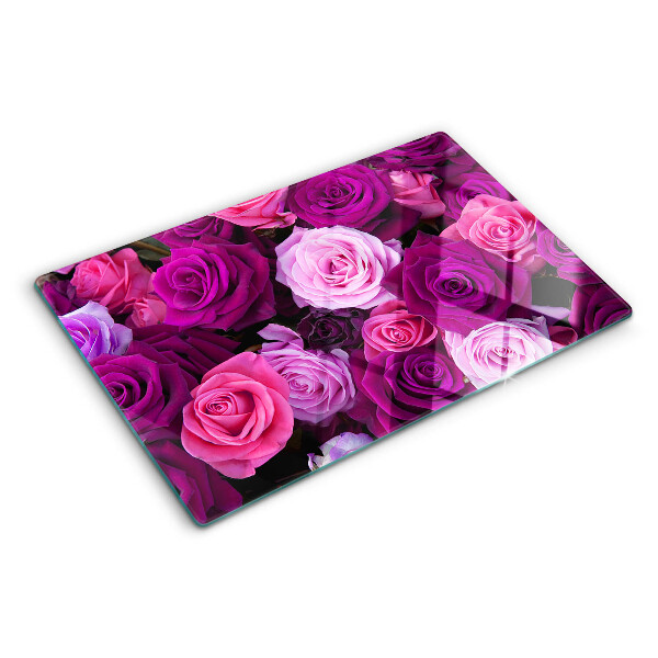 Glas schneidebrett Rosen in Rosatönen