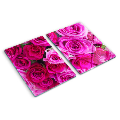 Schneidebrett mit Rosenmuster in Rosatönen