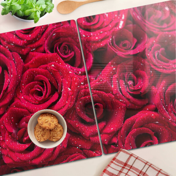 Schneidebrett Rosen in einem intensiven Rosa