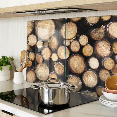 Glas schneidebrett Holzstämme im Querschnitt