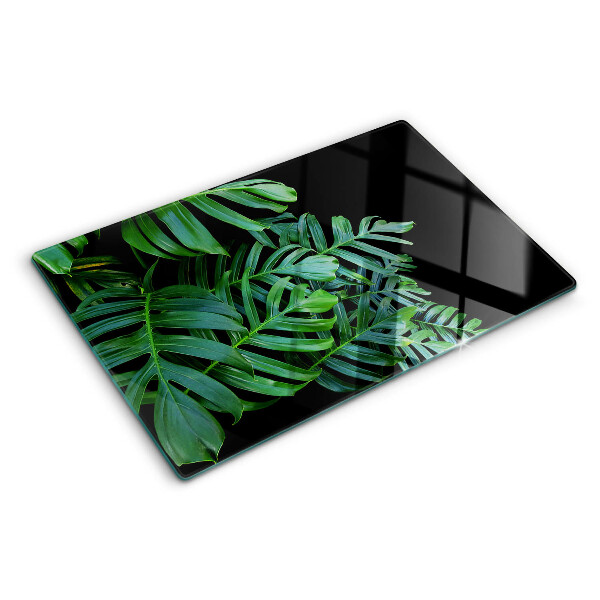 Glas schneidebrett Tropische Blätter