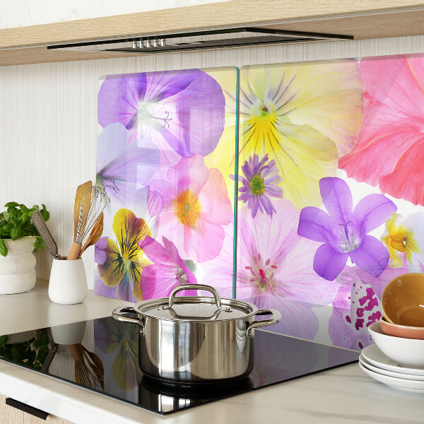 Glas schneidebrett Blumen in Pastellfarben