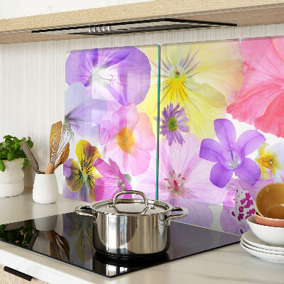 Glas schneidebrett Blumen in Pastellfarben