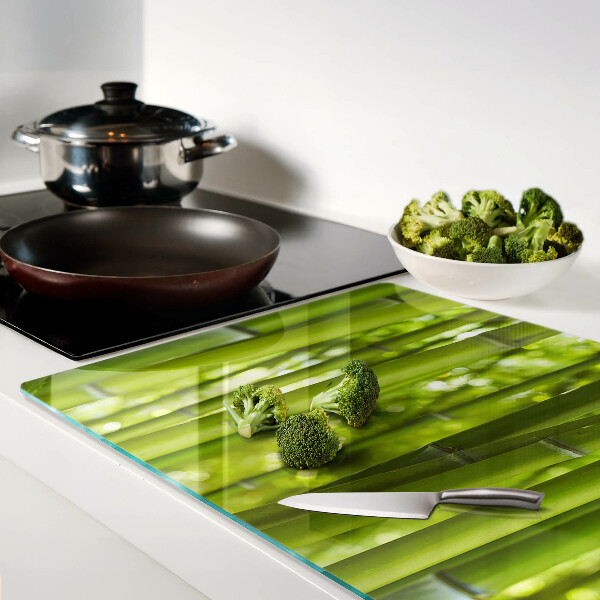 Schneidebrett aus Bambusholz mit Motiv Bambuswald