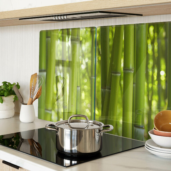 Schneidebrett aus Bambusholz mit Motiv Bambuswald