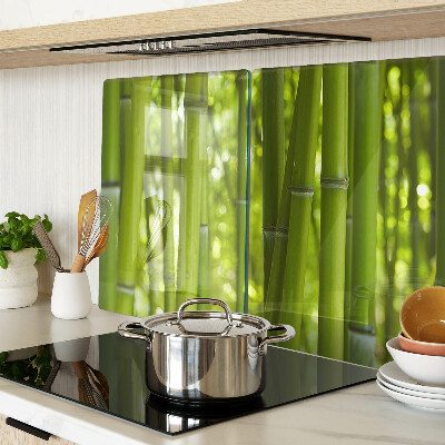 Schneidebrett aus Bambusholz mit Motiv Bambuswald