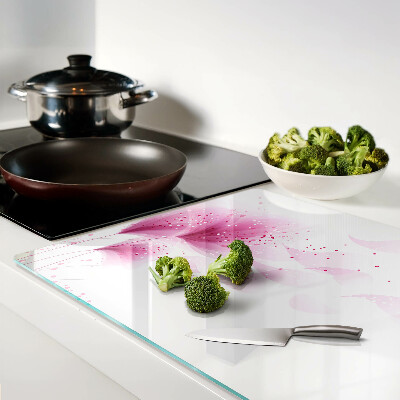 Schneidebrett Blumen in Rosatönen