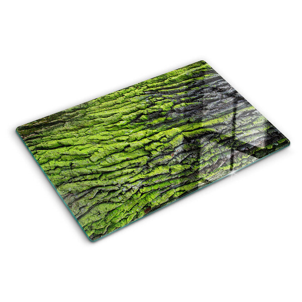 Schneidebrett glas Grüne Baumrinde