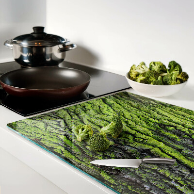 Schneidebrett glas Grüne Baumrinde