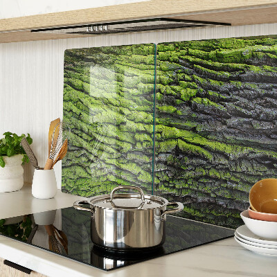 Schneidebrett glas Grüne Baumrinde