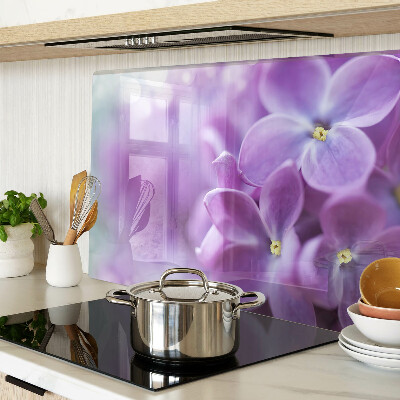 Schneidebrett glas Blumen in Lilatönen