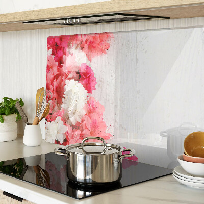 Glas schneidebrett Blumen in Rosa- und Weißtönen