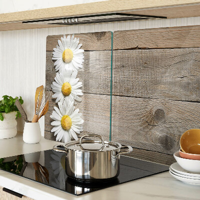 Schneidebrett Blumen auf Holzgrund