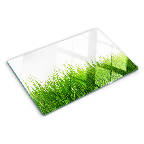 Glas-Schneidebrett mit Motiv „Gras in der Sonne“