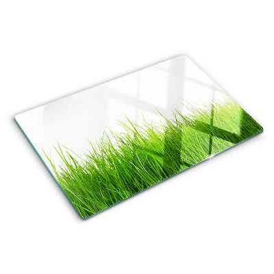 Glas-Schneidebrett mit Motiv „Gras in der Sonne“