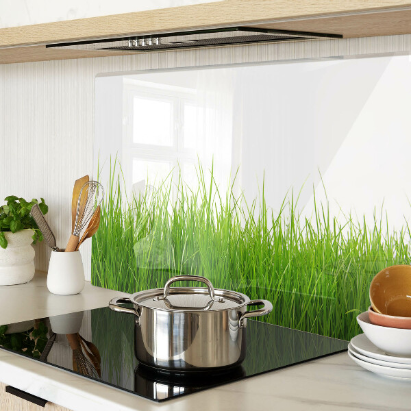 Glas-Schneidebrett mit Motiv „Gras in der Sonne“
