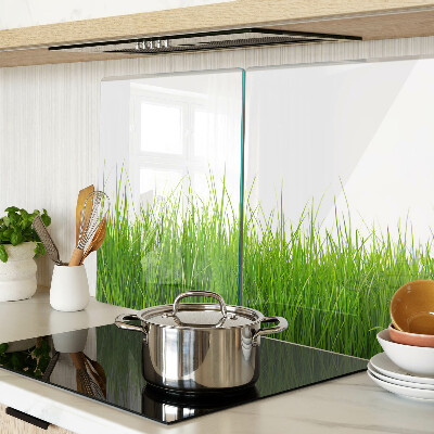 Glas schneidebrett Gras in der Sonne