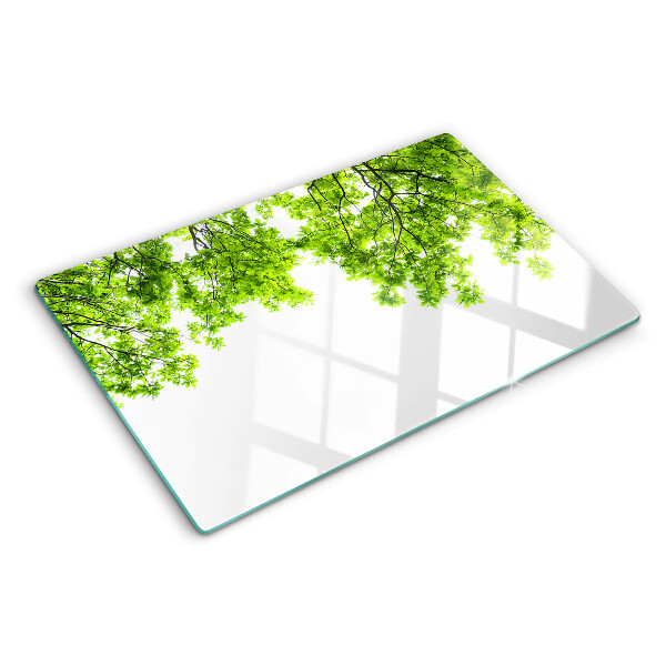 Schneidebrett Grüne Blätter vor dem Himmel