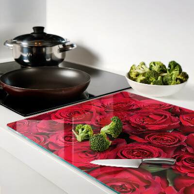 Schneidebrett glas Rote Rosen