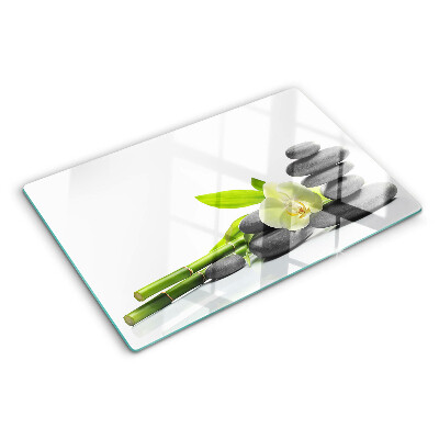 Schneidebrett mit Orchideen- und Spa-Steinmuster