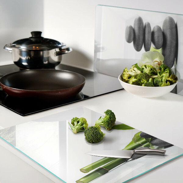 Schneidebrett Orchideen- und Spa-Steine