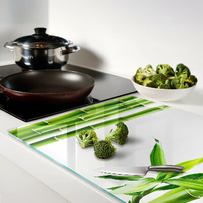 Schneidebrett glas Bambus in Grüntönen