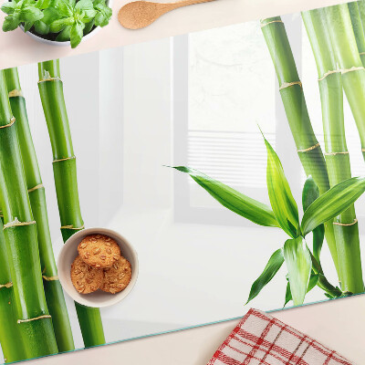 Schneidebrett glas Bambus in Grüntönen